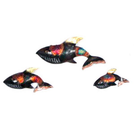 PMA-119         Mini Whales Set of 3 Large 8 .5″ x 4 , Medium 6″ x 3″, Small 4.5″ x 2.5